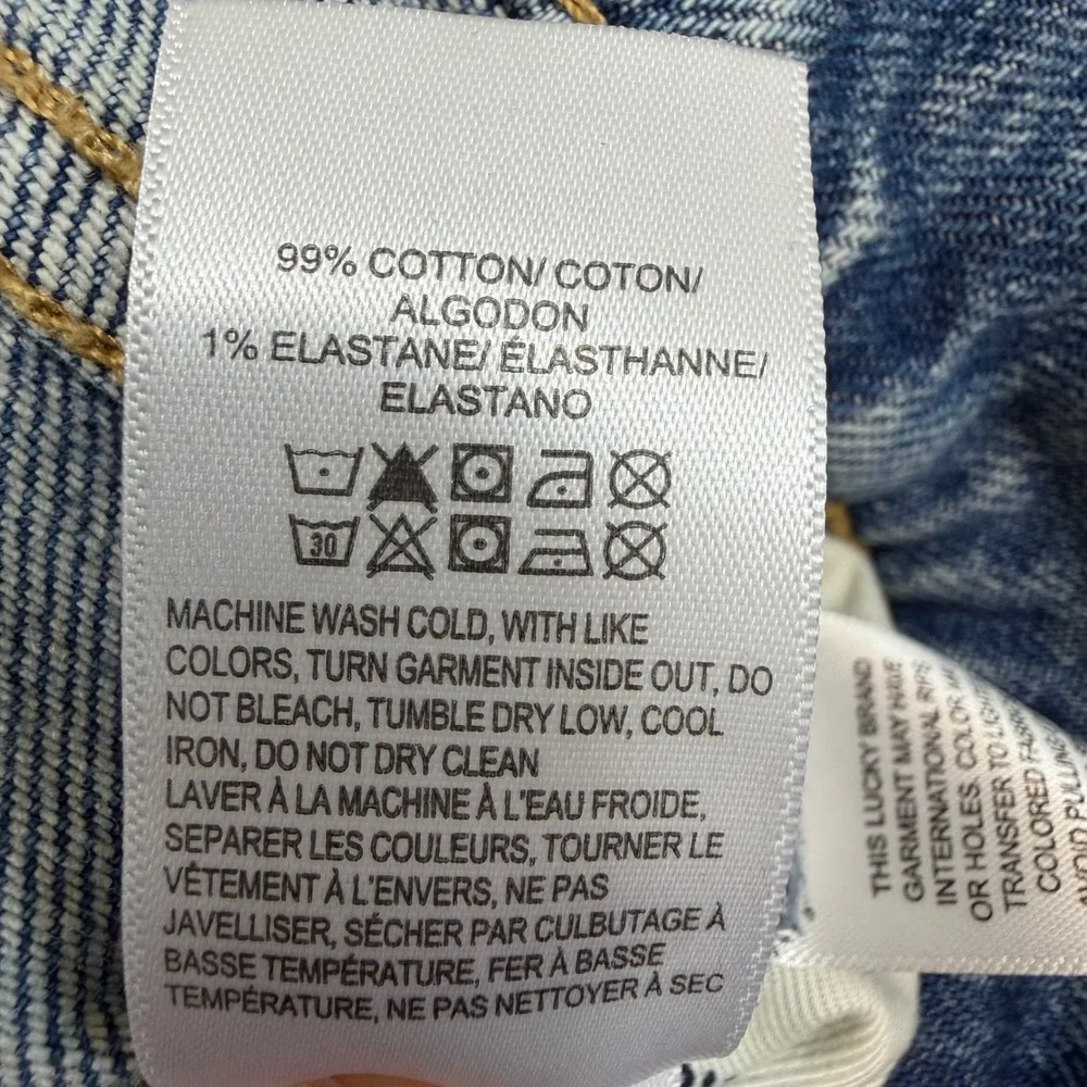 Lucky Brand 223 Straight Leg Jeans Mens 32x32 Light Wash Distressed Denim